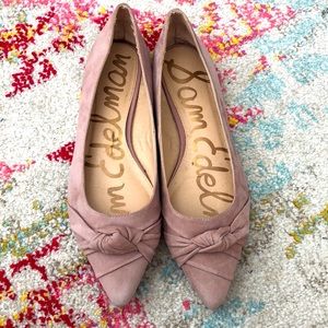 Sam Edelman blush knot front point toe flats